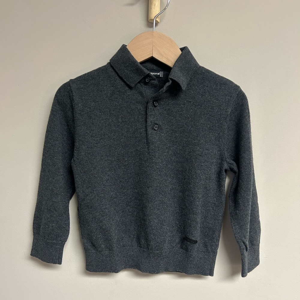 Mayoral Dark Gray Kids Polo Shirt